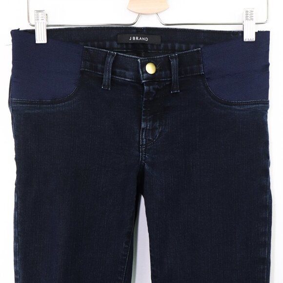 J Brand‎ Mama J Skinny Jeans 27 Mid Rise Maternity Stretch Denim Bluebird Dark - Picture 3 of 6